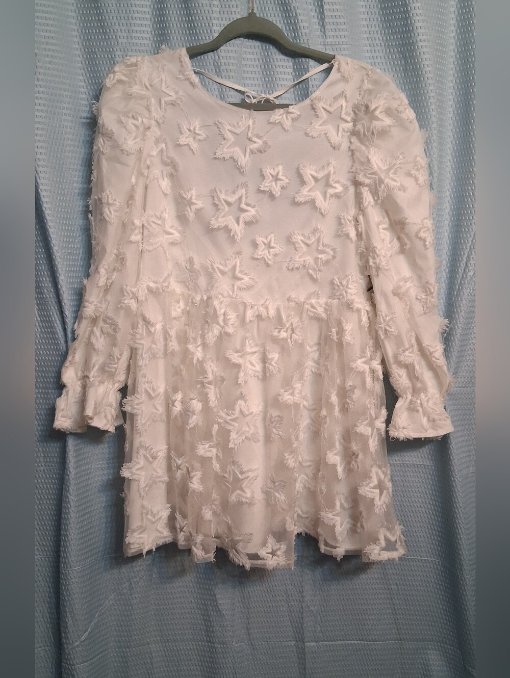 Sister Jane White Puff Sleeve Dress with White Collar